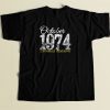 October 1974 Tee 45 Year Old 80s Men T Shirt