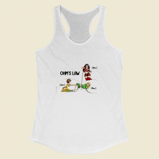 Ohms Law Ohm Volt Amp Women Racerback Tank Top