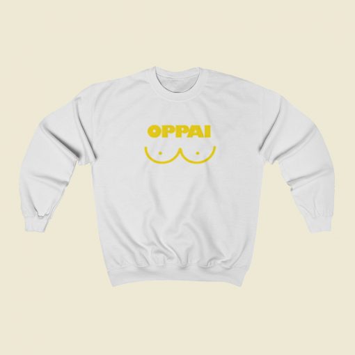 Oppai Graphic Lines Christmas Sweatshirt Style