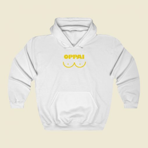 Oppai Graphic Lines Street Hoodie Style