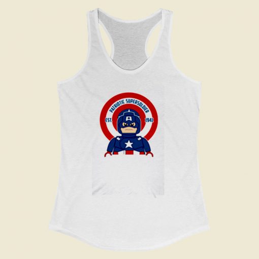 Patriotic Supersoldier Women Racerback Tank Top