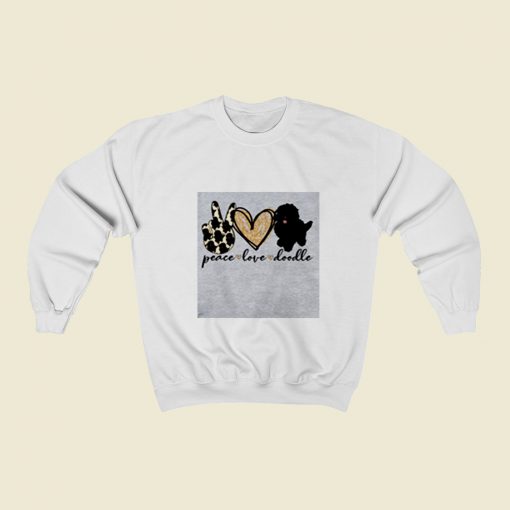 Peace Love Doodle Christmas Sweatshirt Style