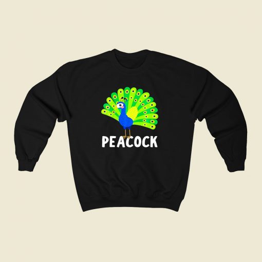 Peacock 80s Fashionable Sweatshirt