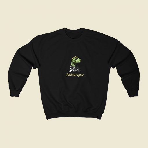 Philosoraptor 80s Fashionable Sweatshirt