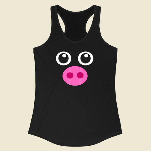 Pig Face Costume Racerback Tank Top Style