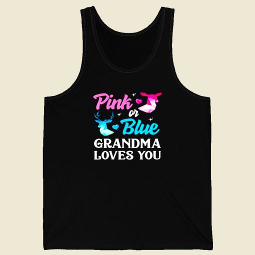 Pink Or Blue Grandma Loves You Men Tank Top