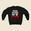 Pizza Delivery 80s Fashionable Sweatshirt