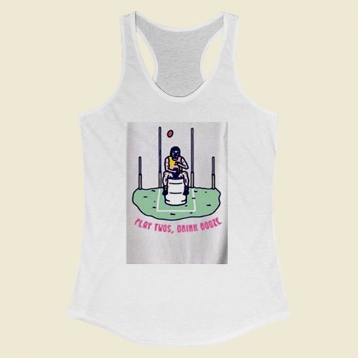 Play Twos Drink Booze Women Racerback Tank Top