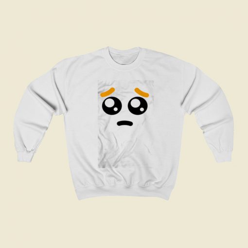 Pleading Face Emoji Christmas Sweatshirt Style