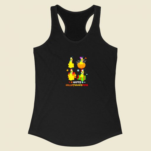 Plutos Happy Halloween Racerback Tank Top Style