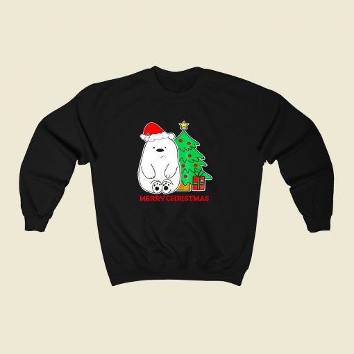 Polar Bear Christmas 80s Fashionable Sweatshirt