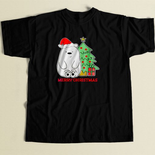 Polar Bear Christmas 80s Men T Shirt