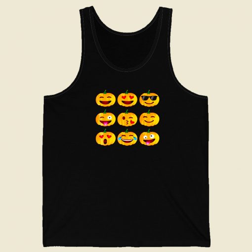 Pumpkin Emoji Men Tank Top