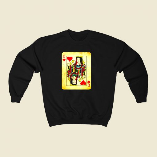 Queen Of Hearts Costume Halloween Deck Of Cards 80s Fashionable Sweatshirt