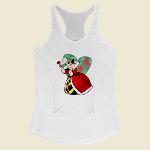 Queen Of Hearts Women Racerback Tank Top