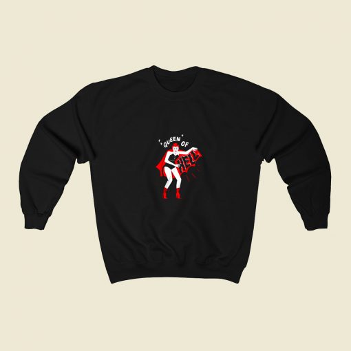 Queen Of Hell 80s Fashionable Sweatshirt