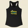 Quilting Is My Therapy Racerback Tank Top Style