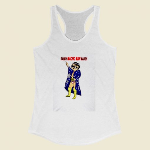 Randy Macho Man Marsh Women Racerback Tank Top