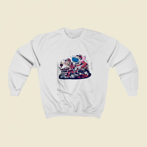 Ren And Stimpy Show Cartoon Christmas Sweatshirt Style