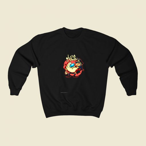 Ren Stimpy Lem Rock Heavy Metal 80s Fashionable Sweatshirt