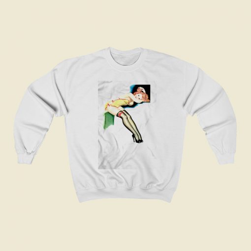 Retro Pin Up Girl Christmas Sweatshirt Style