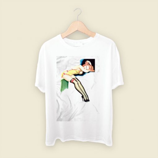 Retro Pin Up Girl Men T Shirt Style