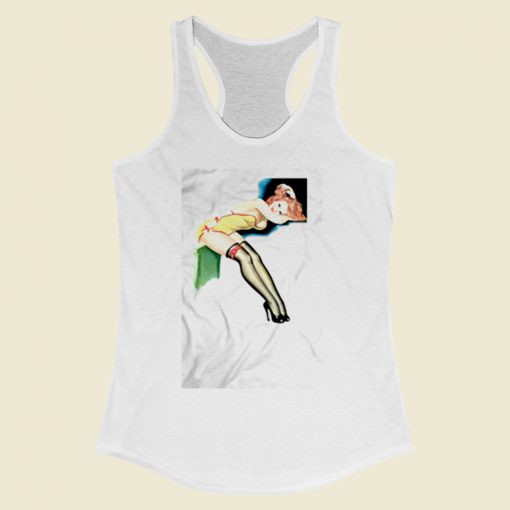 Retro Pin Up Girl Women Racerback Tank Top