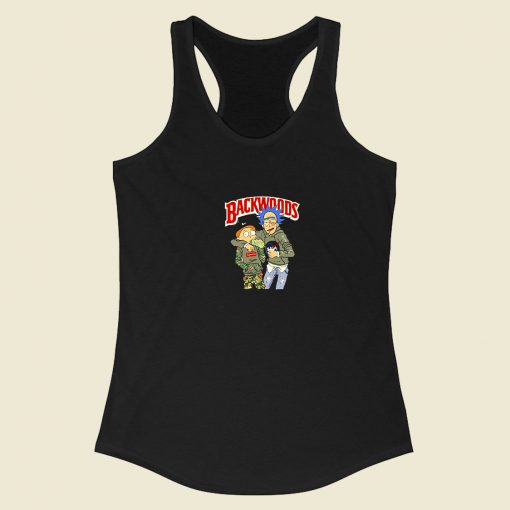 Rick And Morty Backwoods Weed Racerback Tank Top Style