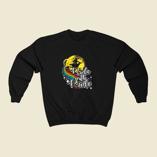 Ride With Pride Halloween 80s Fashionable Sweatshirt