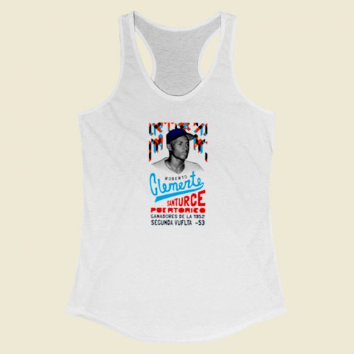 Roberto Clemente Santurce Puertorico Women Racerback Tank Top