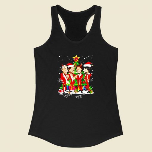 Rolling Stone Santa Christmas Tree Racerback Tank Top Style