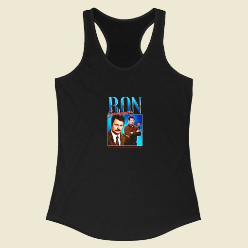 Ron Swanson Homage Racerback Tank Top Style