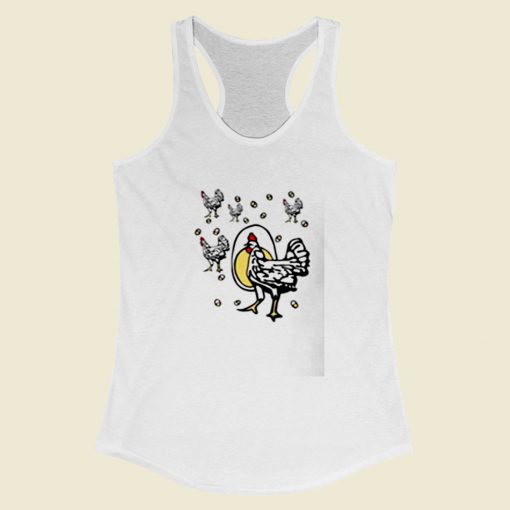 Roseanne Chicken Crewneck Women Racerback Tank Top