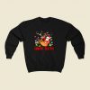 Santa Sloth 80s Fashionable Sweatshirt