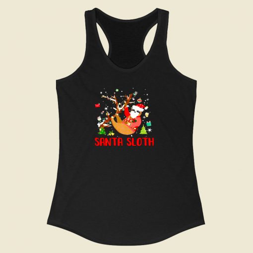 Santa Sloth Racerback Tank Top Style