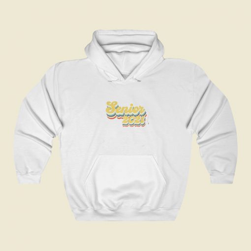 Senior 2021 Retro Graduation Street Hoodie Style