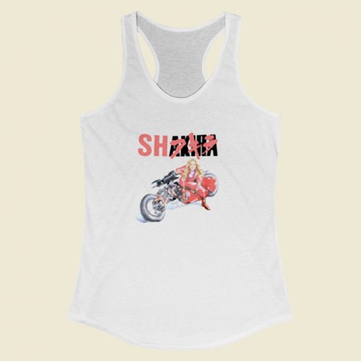 Shakira Akira Anime Funny Meme Women Racerback Tank Top