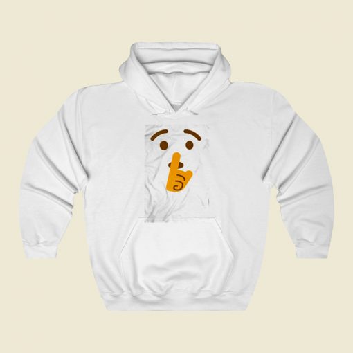 Shh Shushing Face Emoji Street Hoodie Style