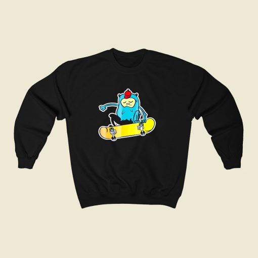 Skateboard Birthday 80s Fashionable Sweatshirt