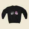 Skeleton Hands Boobs 80s Fashionable Sweatshirt