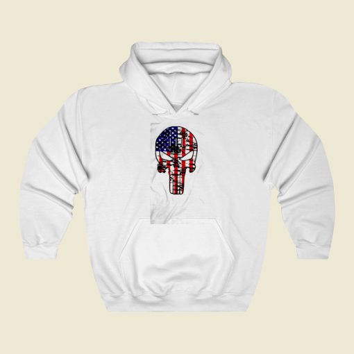 Skull American Flag Street Hoodie Style