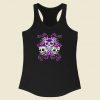 Skull Purple Floral Racerback Tank Top Style