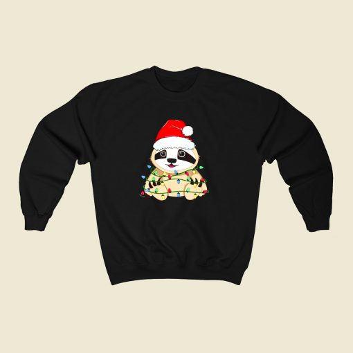 Sloth Christmas 80s Fashionable Sweatshirt