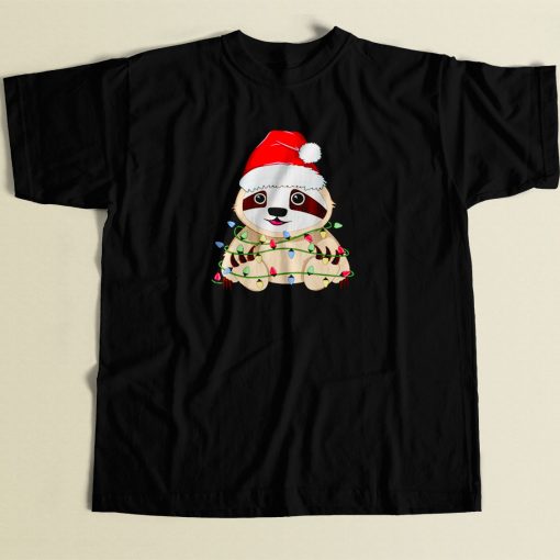 Sloth Christmas 80s Men T Shirt