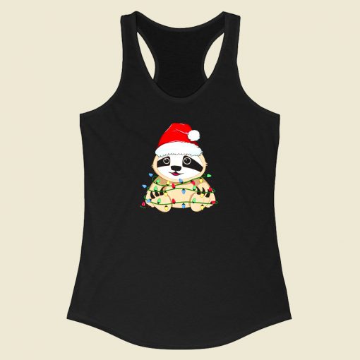 Sloth Christmas Racerback Tank Top Style