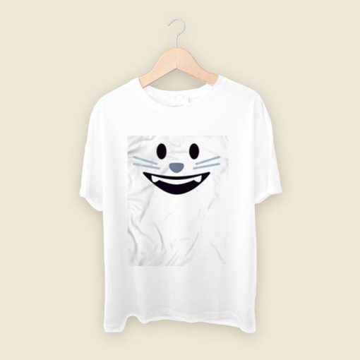 Smiling Cat Emoji Men T Shirt Style