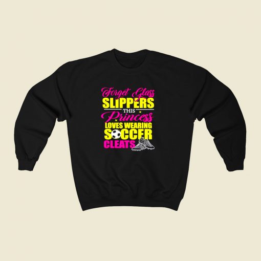 Soccer Princess 80s Fashionable Sweatshirt