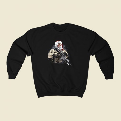 Soldier Santa 80s Fashionable Sweatshirt