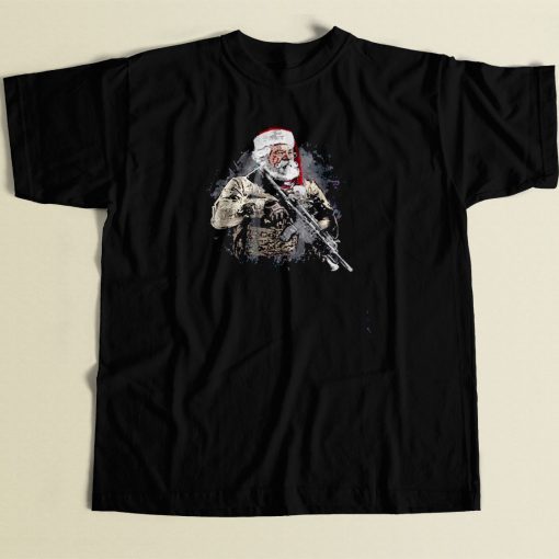 Soldier Santa 80s Men T Shirt