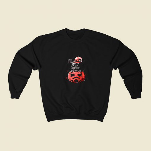 Spooky Vader 80s Fashionable Sweatshirt